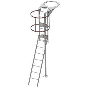 Echelle à crinoline galvanisée pour cuves verticales eau et engrais Ø 2,39 m, 13000L - 15000L La Gée