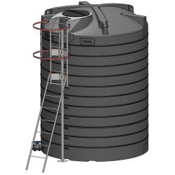 Echelle à crinoline galvanisée pour cuves verticales eau et engrais Ø 2,39 m, 13000L - 15000L La Gée