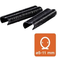 Agrafes grillage Rapid VR22 Plastifiées Noir - Étui de 215 unités