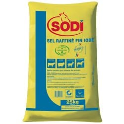 Sel fin raffiné iodé séché 25 kg - Palette de 16 ou 40 sacs
