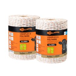 Fil conducteur clôture Vidoflex 9 TurboLine Plus diam. 3 mm, long. 200 m Gallagher, 2 pcs
