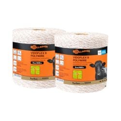 Fil conducteur clôture Vidoflex 9 TurboLine Plus diam. 3 mm, long. 400 m Gallagher, 2 pcs