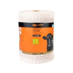 Fil conducteur clôture Vidoflex 9 TurboLine Plus blanc long. 1000 m Gallagher