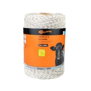 Fil conducteur clôture Vidoflex 6 PowerLine blanc long. 1000 m Gallagher