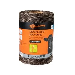 Fil conducteur clôture Vidoflex 6 PowerLine marron long. 200 m Gallagher
