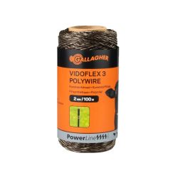 Fil conducteur clôture Vidoflex 3 PowerLine marron long. 100 m Gallagher