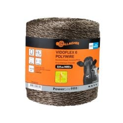 Fil conducteur clôture Vidoflex 6 PowerLine terra long. 400 m Gallagher