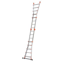 Échelle multifonction télescopique aluminium 5+5 échelons, hauteur travail max. 3,70 m ou 5,70 m