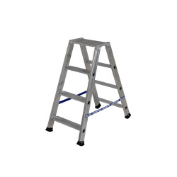 Escabeau double aluminium 4 marches, hauteur travail max. 2,39 m