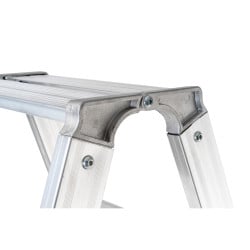 Escabeau double aluminium 4 marches, hauteur travail max. 2,39 m