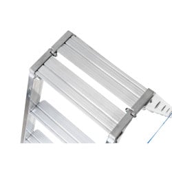 Escabeau double aluminium 4 marches, hauteur travail max. 2,39 m