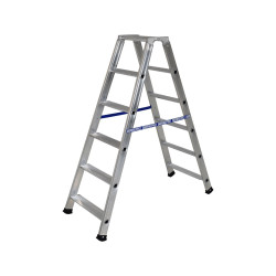Escabeau double aluminium 6 marches, hauteur travail max. 2,89 m