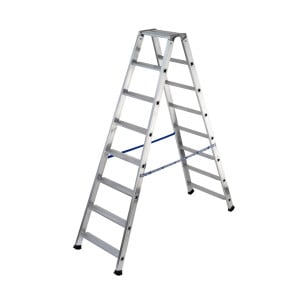 Escabeau double aluminium 8 marches, hauteur travail max. 3,36 m