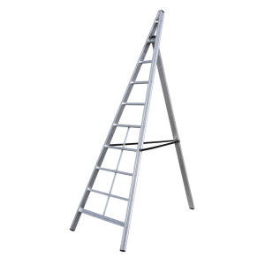 Échelle fruitière de cueillette aluminium 8 échelons, hauteur travail max. 3,30 m