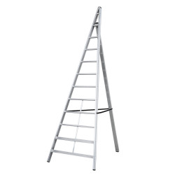 Échelle fruitière de cueillette aluminium 10 échelons, hauteur travail max. 3,84 m