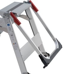Marche-pieds pliant professionnel aluminium 3 marches, hauteur travail max. 2,66 m