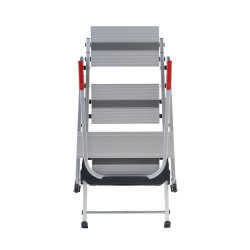 Marche-pieds pliant professionnel aluminium 3 marches, hauteur travail max. 2,66 m