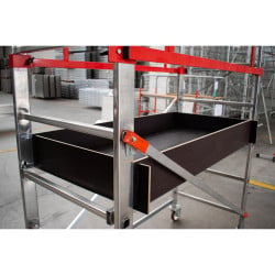 Échafaudage tour mobile aluminium hauteur max plateau 1 m, hauteur travail max. 3 m