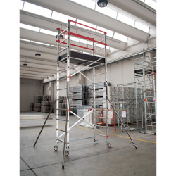 Échafaudage tour mobile aluminium hauteur max. plateau 2,80 m, hauteur travail max. 4,80 m