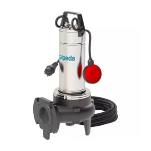 Pompe de relevage vortex triphasé GQVM 50-15 CG Calpeda, eau chargée inox 1,50 Kw, sortie horizontale (livrée avec flotteur)