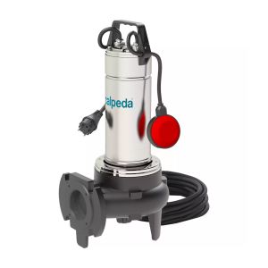 Pompe de relevage vortex triphasée GQV 50-8 - CG Calpeda, eau chargée inox 0,55 Kw, sortie horizontale (livrée avec flotteur)
