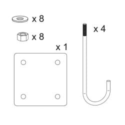 Kit de pose Procity pour barrières tournantes (sauf lg 3000 mm)