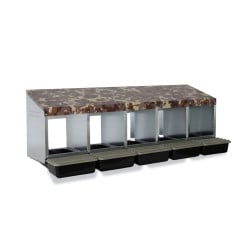 Nid pondoir poules 5 compartiments camouflage, fond plastique