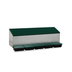 Nid pondoir poules extérieur poules 5 compartiments, fond plastique