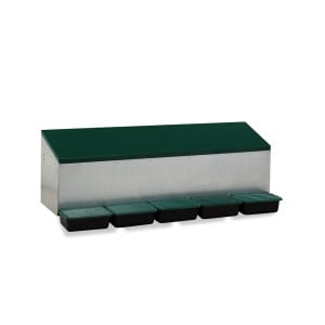 Nid pondoir poules extérieur poules 5 compartiments, fond plastique
