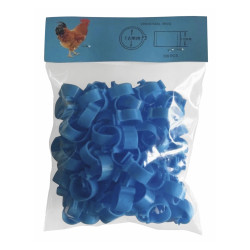 Bagues à clip pour pattes volailles 16 mm, 100 unités