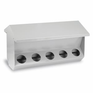 Mangeoire pour lapins 10 trous avec couvercle