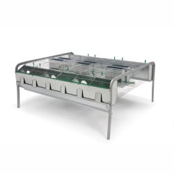 Cage polyvalente pour lapins modèle Leyba 12 compartiments
