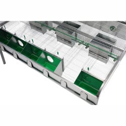 Cage polyvalente pour lapins modèle Leyba 12 compartiments