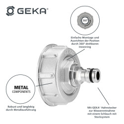 Kit GEKA plus adaptateur IBC, S60x6, a. raccord à l'équipement