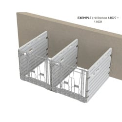 Extension de box à veau individuel placé contre un mur Kerbl