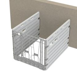 Box à veau individuel placé contre un mur Kerbl