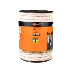 Ruban TurboStar 40 mm renforcé long. 200 m blanc Gallagher