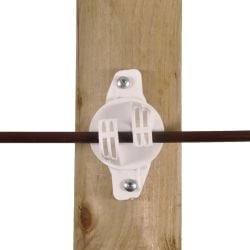 Isolateur de soutien W Super blanc pour fil acier (25 unités)