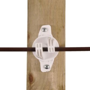 Isolateur de soutien W Super blanc pour fil acier (25 unités)