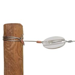 Kit isolateur de coin renforcé blanc avec fil d'acier inox Gallagher (5 unités)