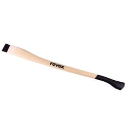 Manche pour hache allemande en bois galbé 80 cm avec coin Revex