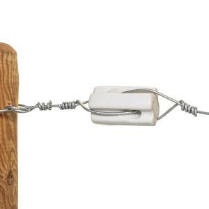 Isolateur porcelaine blanc pour fil acier Gallagher