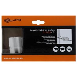 Isolateur porcelaine blanc pour fil acier Gallagher