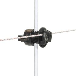 Isolateur à écrou noir diam. 4 - 10 mm Gallagher (20 unités)