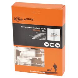 Isolateur à écrou blanc diam. 6 - 14 mm Gallagher (10 unités)