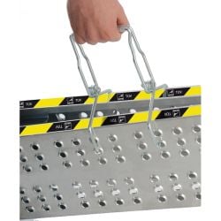 Rampe de chargement pliable aluminium 2,5 m, capacité chargement max. par paire 600 kg