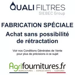 Poche filtrante feutre QUALIPOCHE F - taille 10 - 5µm - anneau injecté profil 4 PP Quali-filtres