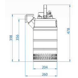 Pompe de chantier inox monophasée 1,2 kW - 480L/min Renson