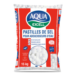 Pastilles de sel adoucisseur AQUA EXCELL conformes NF - A l'unité ou en palette
