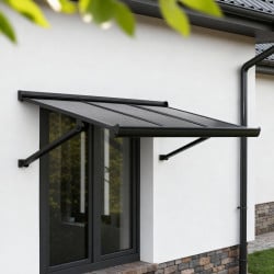 Auvent de porte Canopy Augustine Canopia - Noir - gris opaque